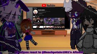 My aftons react to @beachpotato1981’s aftons!||read desc||MY AU NOT CANON||(fake collab)||.