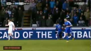 Chelsea's Eden Hazard Kicks Ball Boy in Game Against Swansea, Gets Red Card