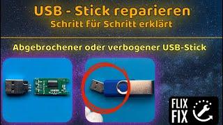 Abgebrochenen USB-Stick reparieren - Verbogene oder abgebrochene Pins instandsetzen und Daten retten