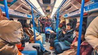 The London Underground and Busy West End, London Night Walk | 4K