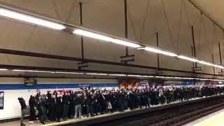 PSG Fans In Madrid (Madrid Metro) - Real Madrid vs PSG