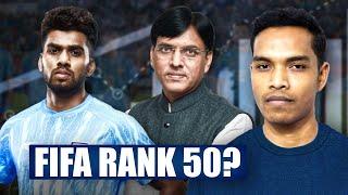 Can India reach under 50 FIFA rank in 10 years?