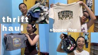 THRIFT HAUL | shopee live, ukay ukay, 10pesos each???