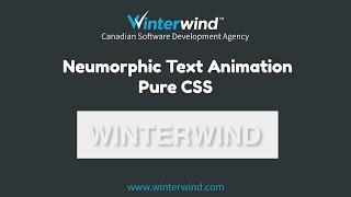 Neumorphic Text Animation with CSS