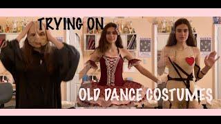 TRYING ON OLD DANCE COSTUMES (im embarrassed)