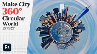 Make City 360° Polar Coordinates Effect in Photoshop | Photoshop tutorial Round Circular City Effect