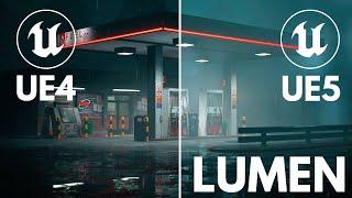 Unreal Engine 5 vs Unreal Engine 4 | Lumen and RTX On