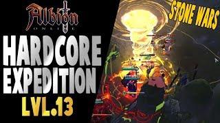 Albion Online | Hardcore Expedition | Level 13 Stone Wars (INSANE FAME!!!)