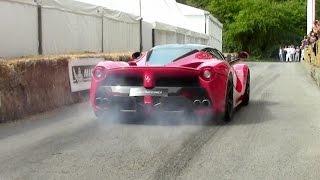 LaFerrari 2x Launch Control + Burnout | Ferrari LaFerrari LOUD Revs, BURNOUT + LAUNCH