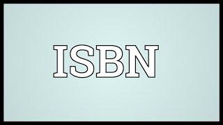 ISBN Meaning