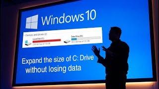 Expand the size of C Drive without losing and formatting data: Windows 10 tips and tricks