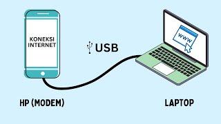 Cara menjadikan hp sebagai modem dengan kabel usb di Laptop Windows