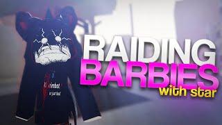 Raiding Barbies as a Tryhard in Da Hood! (Lock Accusations )