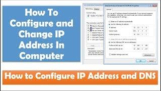 How to configure and change IP Address in your computer