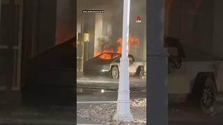 Tesla Cybertruck explodes in front of Trump Hotel