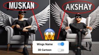 How To Create 3D Ai Wings Name Image | Trending Wings Name Video Editing | Bing Image Creator