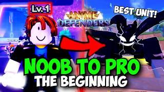 F2P Noob To Pro Day 1 - The Beginning of a LEGEND! | Anime Defenders