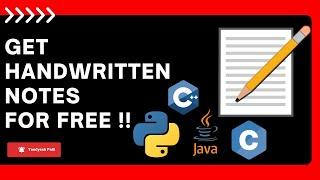 Get Programming Languages Handwritten Notes for free!