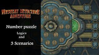 Mystery Detective Adventure, Puzzle Numbers, 3 Scenarios (Case 2: Improbable Suicide)