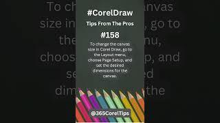 #158 How do you change the canvas size in Corel Draw?