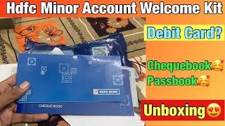 Hdfc Minor Account Welcome Kit Unboxing || Hdfc Minor Account Chequebook, Passbook