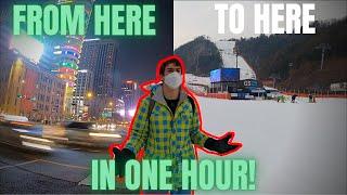 Snowboarding in Korea: From Seoul to a Ski Resort in 1 Hour!