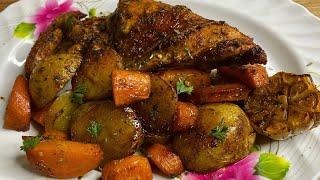 One Pan Roasted Chicken & Potatoes Recipe