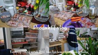 Belanja mingguan hemat150rbfood preparation untuk seminggu dengan lauk full ayam.Vlog irt produktif