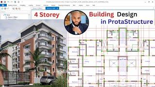 Design of 4 Storey RCC Building having a Basement Floor with Different Ground Level - PART 2