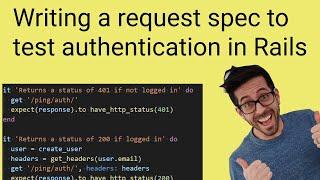 Writing a request spec / test in Rails with authentication