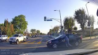 Close Call and Near Miss in Rush Hour Traffic, Driving in Los Angeles