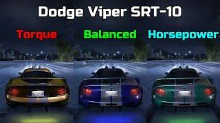 Torque vs Balanced vs Horsepower - Dodge Viper SRT-10 Tuning  - Need for Speed Carbon Redux mod