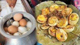 Kolkata's Best Boiled Egg Fry Price ₹ 100/- Only । Indian Street Food