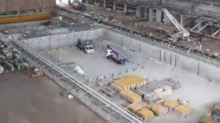 Timelapse Construction of 7000-tonne roof of Tokyo’s Aquatic Centre #Construction