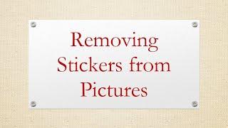 Removing Stickers from Pictures