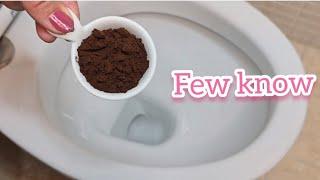 Throw coffee powder in the toilet and you won't believe the results