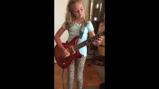 10 Year Old Plays AC/DC - Thunderstruck Cover By Little Girl Guitarist