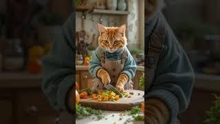 Cooking with Tabby Orang Cat: A Delicious Harvest Feast #shortvideo #funny #sorts #story #subscribe