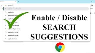 How to turn on google chrome search suggestions