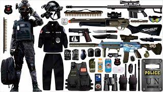 Unpacking special forces weapon toys, 98K sniper rifle, MP5 submachine gun, M416 assault rifle