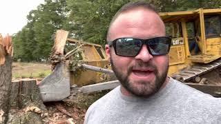 How to use a KG blade on a D8 dozer plus a surprise at the end !