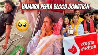 Ma tu bihosh ho gai  || hum dono na sath pehla blood donation Kia️ #alizehjamali