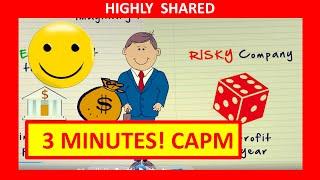  3 Minutes! CAPM Finance and the Capital Asset Pricing Model Explained (Quick Overview)