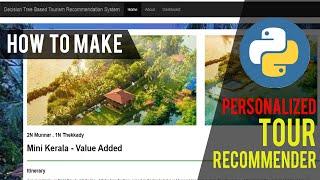 Making a Personalized Tour Recommender in Python Using Decision Tree