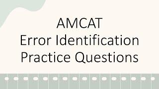 AMCAT Mock Test for English: Error Identification Practice Exam Questions and Answers