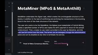 Features of metamining of Metachian