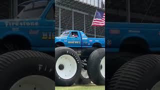 Big Truck Bigfoot 5 articulation over some cars!