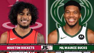 HOUSTON ROCKETS VS MILWAUKEE BUCKS | NBA Live Scoreboard 2024