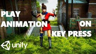 HOW TO PLAY ANIMATION IN KEY PRESS WITH C# UNITY TUTORIAL