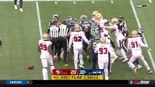 49ers vs. Seahawks FIGHT After Hit on Russell Wilson | NFL Week 8